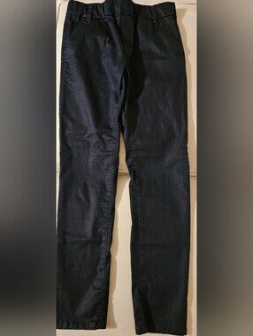 Bevy Flog Black Fine Wale Corduroy Pull On Stretch Slim Pants Size 28